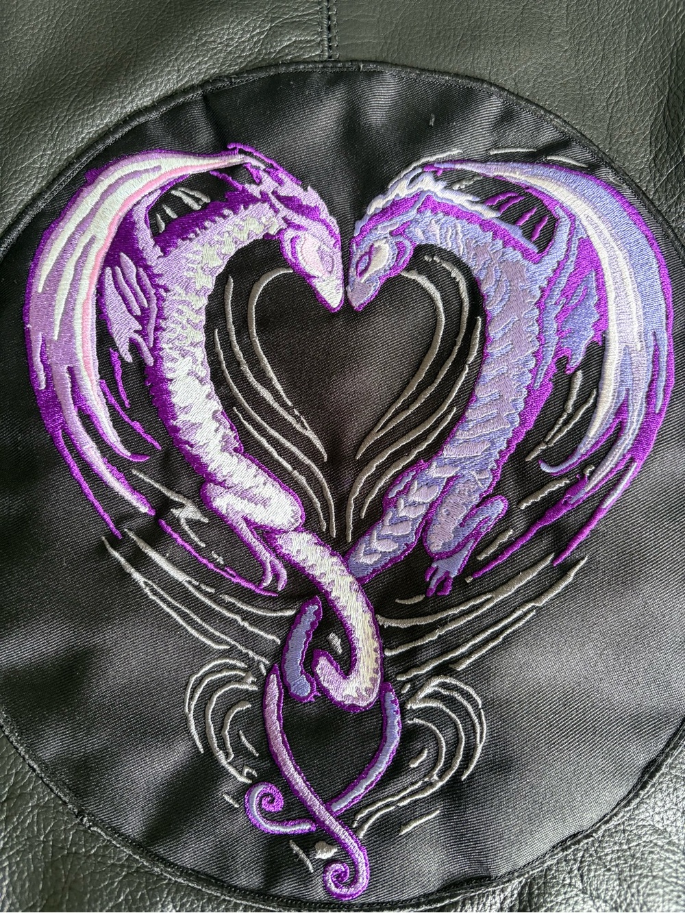 Dream Apparel Black Leather Biker Vest with Patch Details XXL